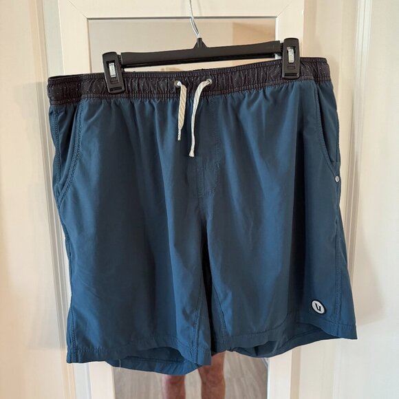 Vuori Men's Kore Shorts Lined Size XXL Color Blue - Picture 2 of 6